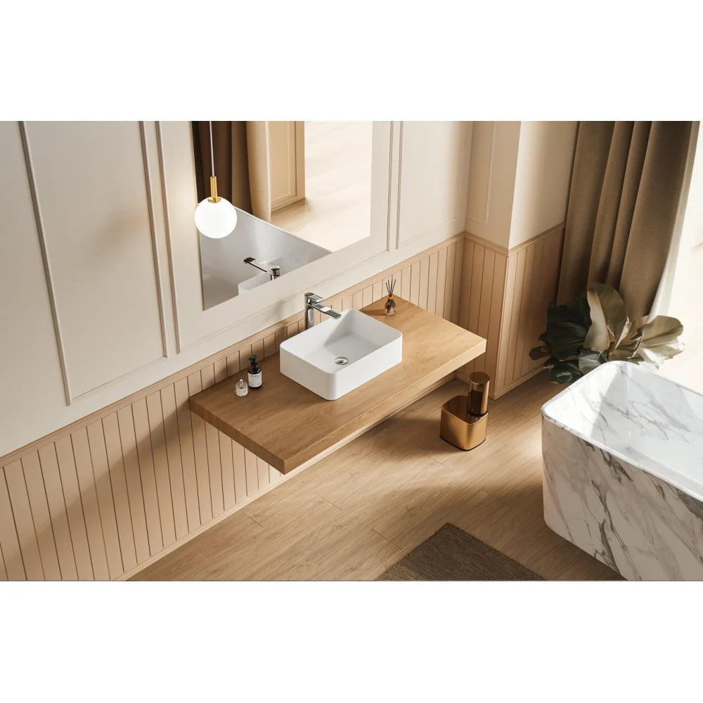 LWO Solid Surface Vessel Sink With Matte Finish For Bathroom