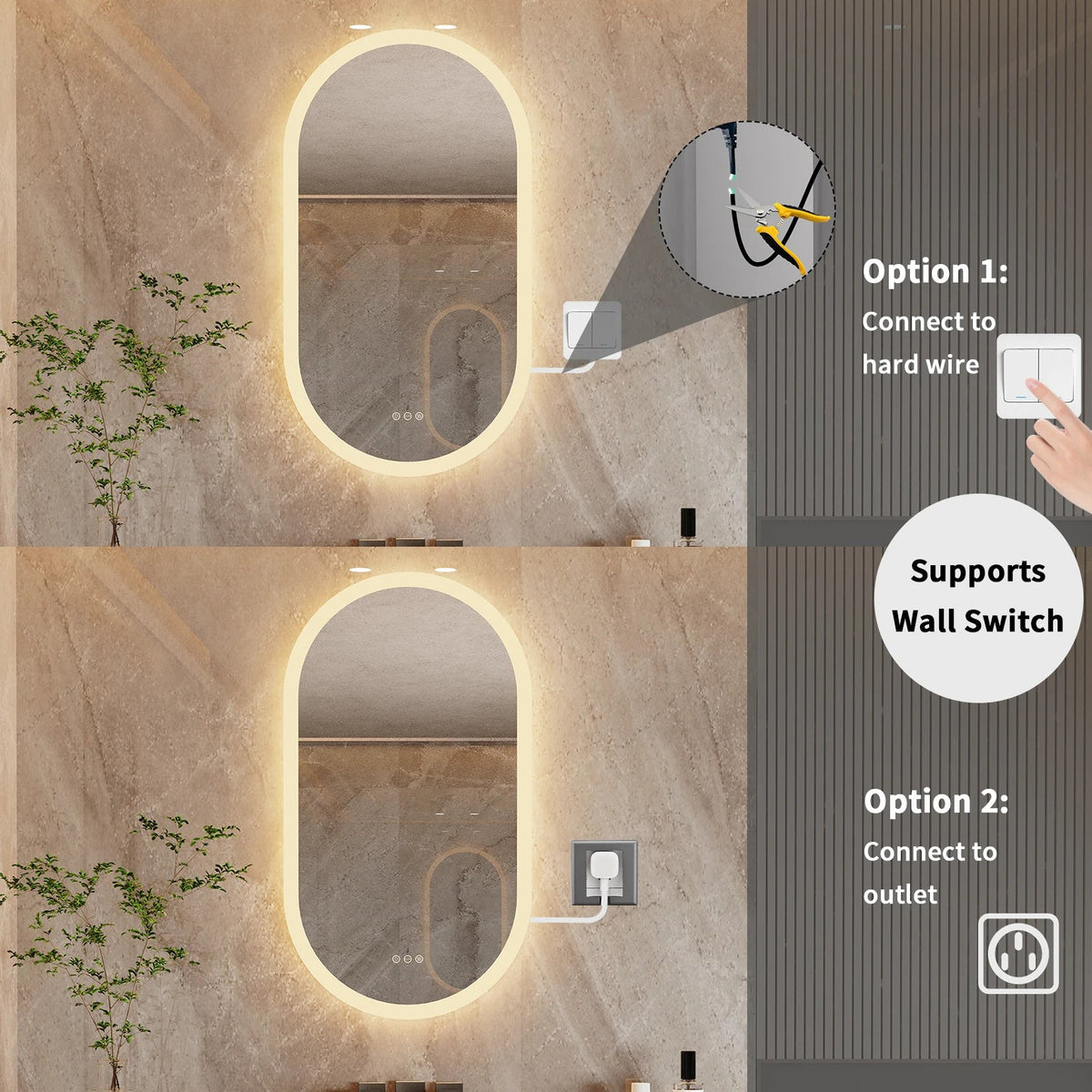 LED Bathroom Mirror for Wall Mount The Pet & Home Store