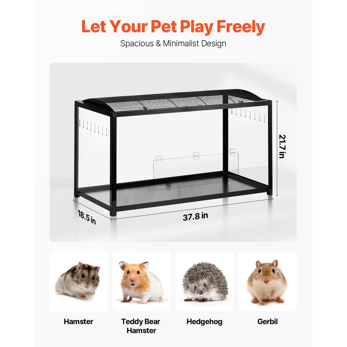 Hamster Cage 360° Viewing Transparent Habitat The Pet & Home Store