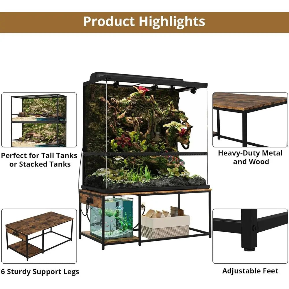 Reptile Enclosure Stand For Bearded Dragons And Snakes