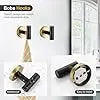 Black Gold Bathroom Hardware Set Accessories Wall Mounted Stainless Steel Towel Bar Towel Ring Toilet Paper Holder Hook Bathroom The Pet & Home Store