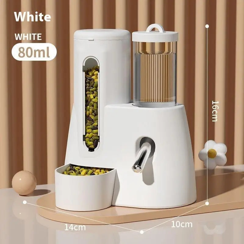 2-In-1 Hamster Feeder And Waterer, Large Capacity Automatic Dispenser