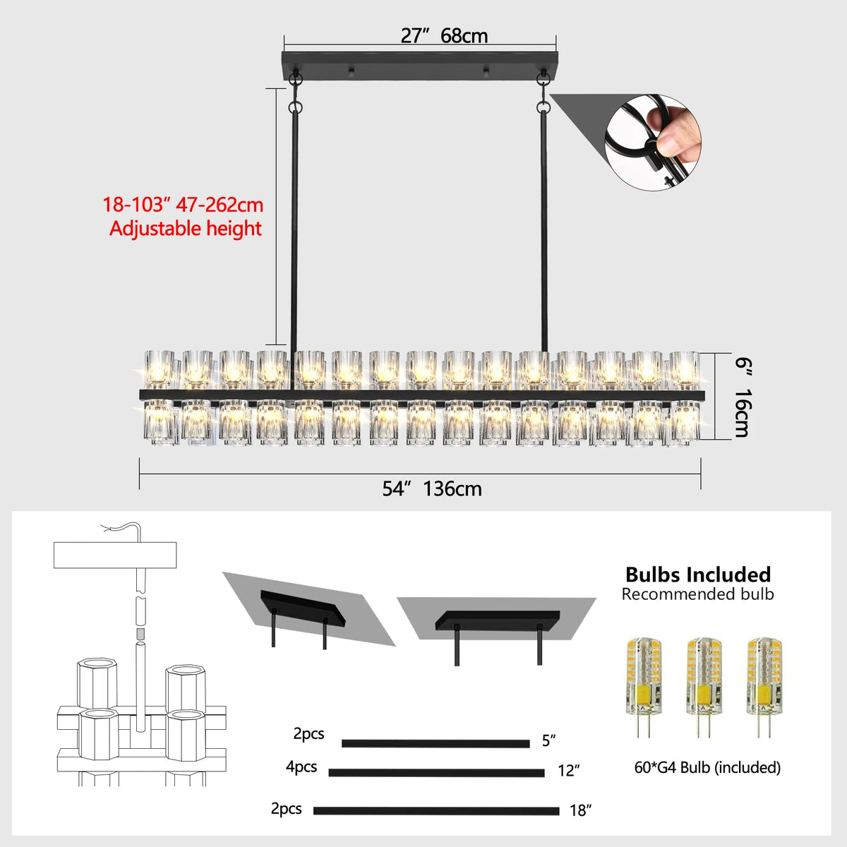 23.6" Luxury x Crystal Chandelier The Pet & Home Store