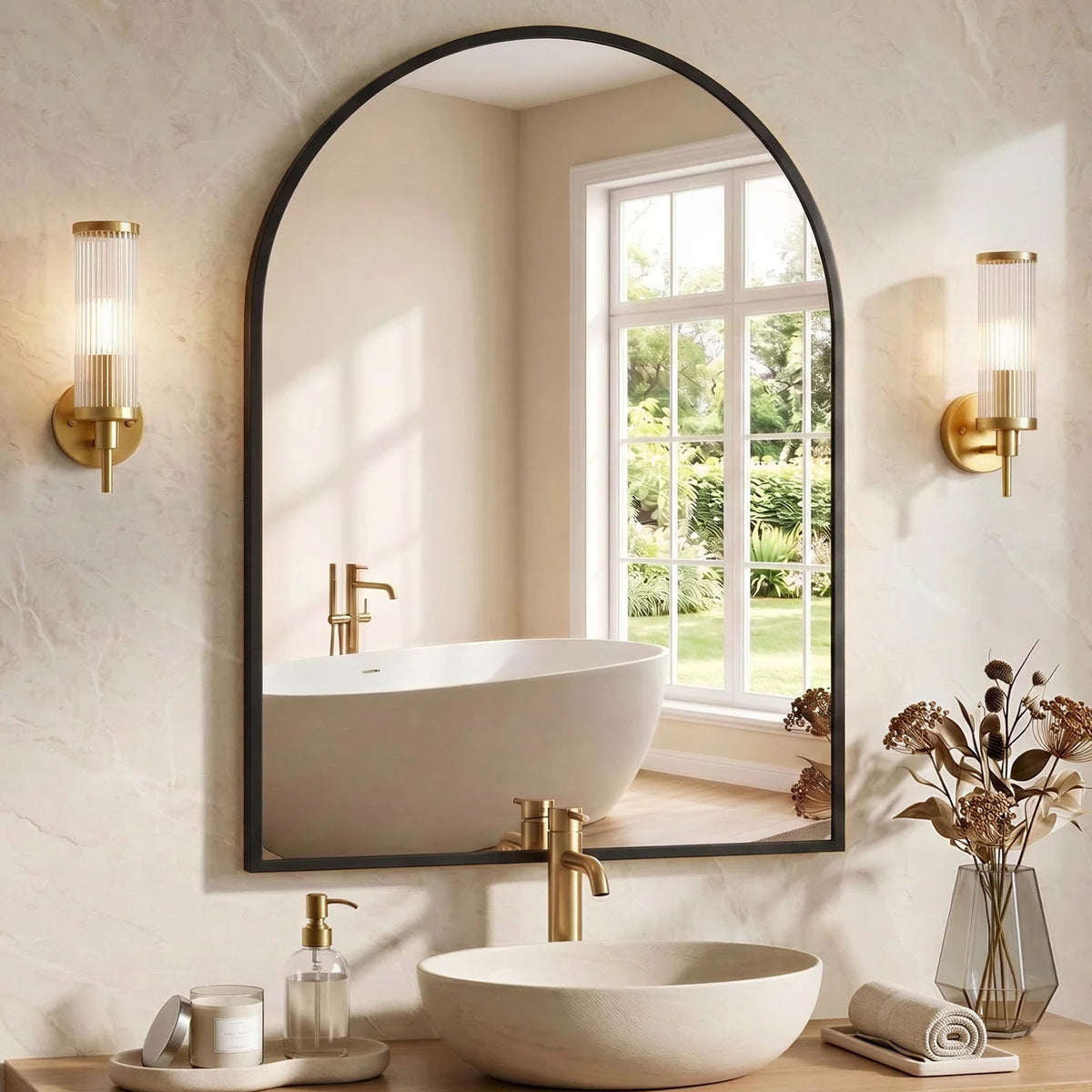Arched Bathroom Mirror (various sizes and colors) The Pet & Home Store