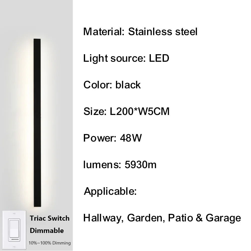 IISINUO Outdoor Porch Light IP67 Dimmable Triac Smart Wall Lamp