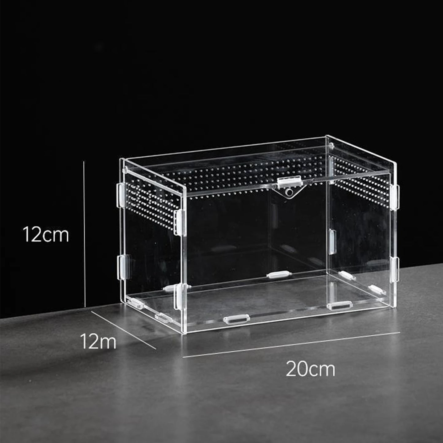 Acrylic Transparent Reptile Terrarium Breeding Box Turtle Cage Nano Arboreal Tarantula Enclosure Dearded Dragon Reptiles Habitat