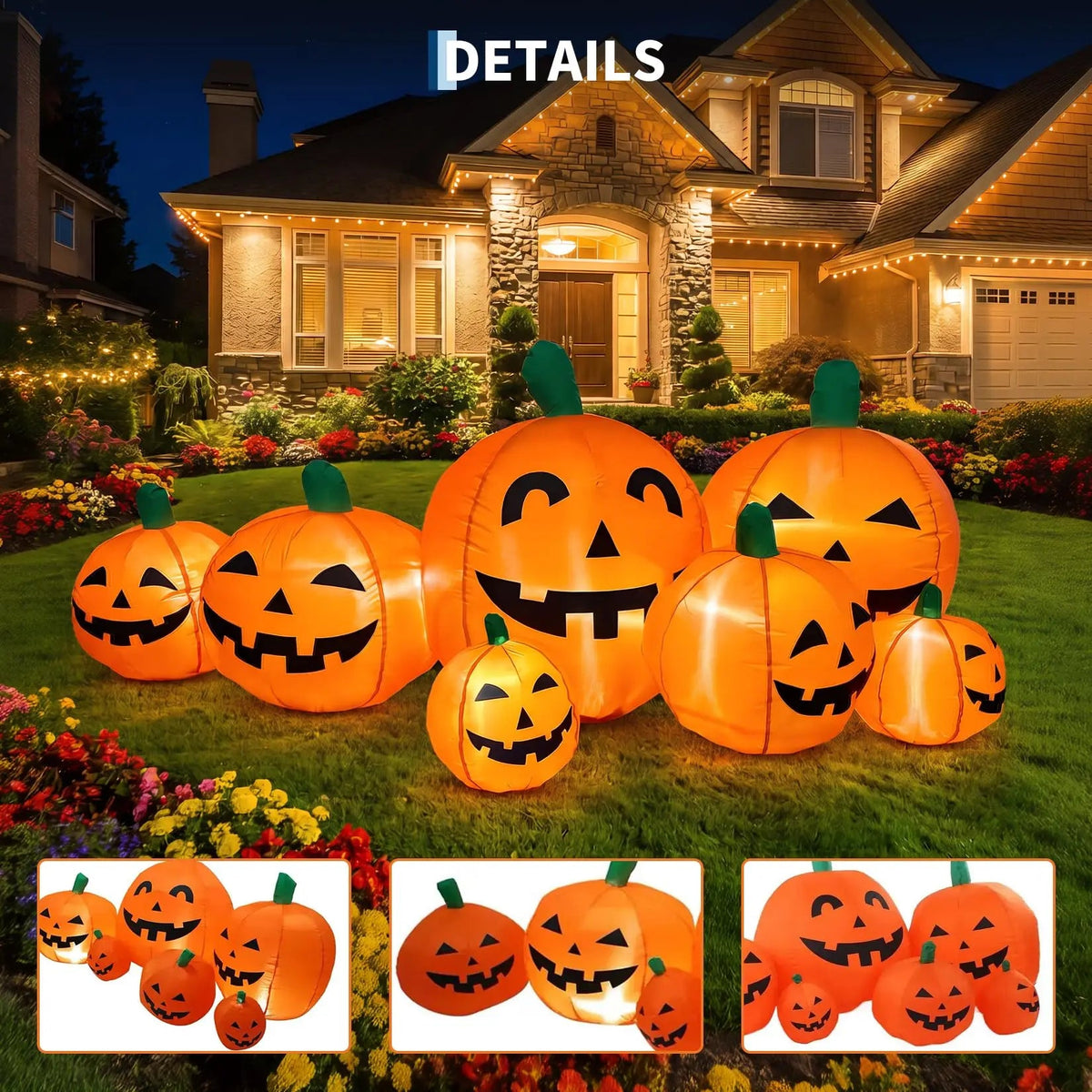 7.5FT Halloween Inflatable Pumpkin Patch The Pet & Home Store