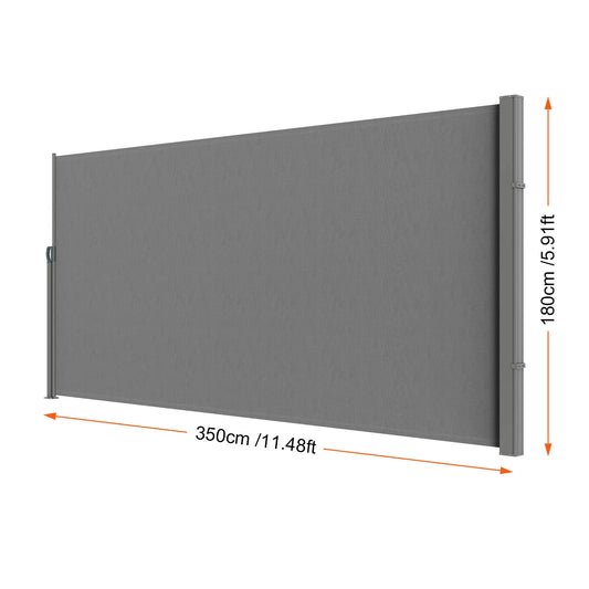 SucceBuy Retractable Side Awning Privacy Screen Polyester UV 30 Divider