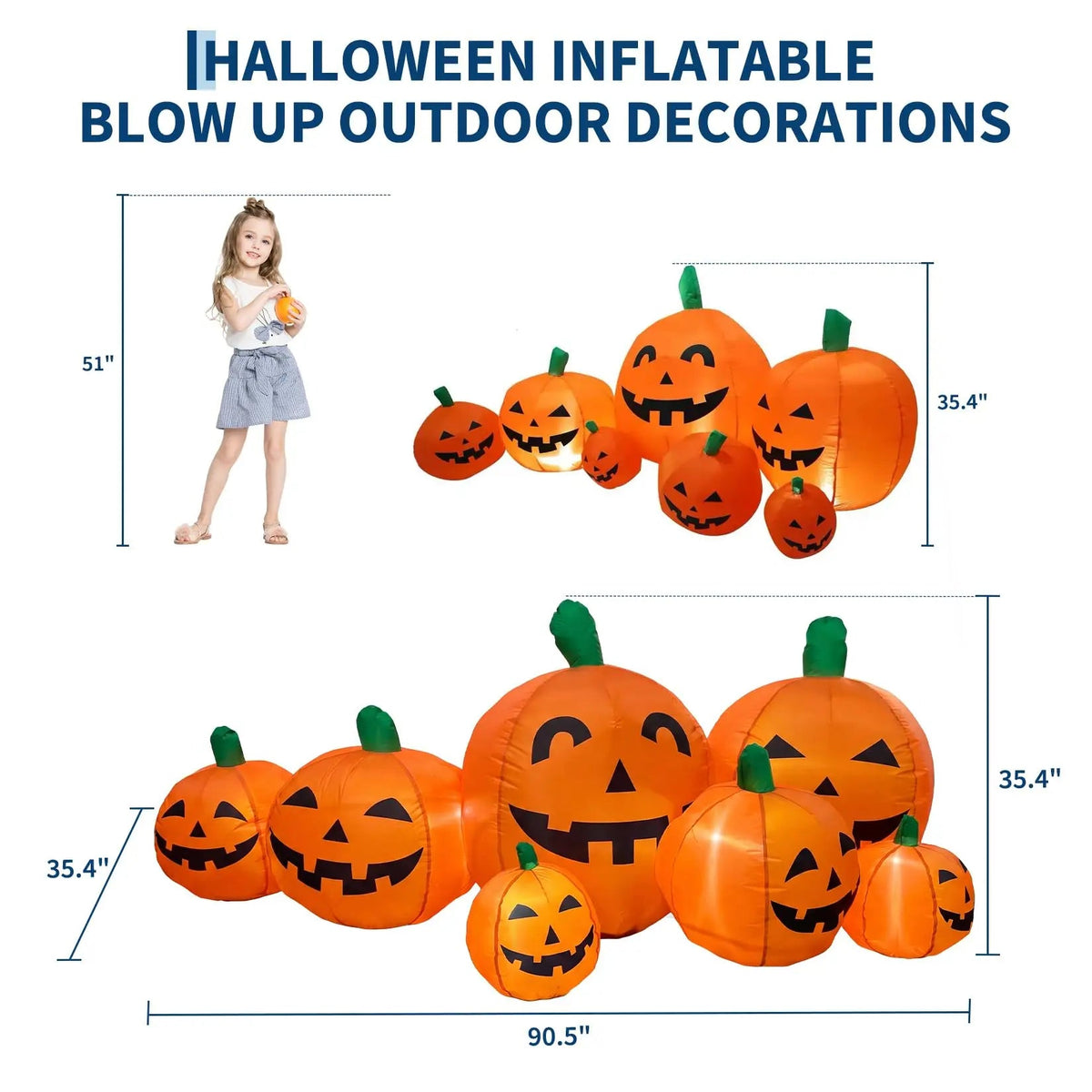 7.5FT Halloween Inflatable Pumpkin Patch The Pet & Home Store