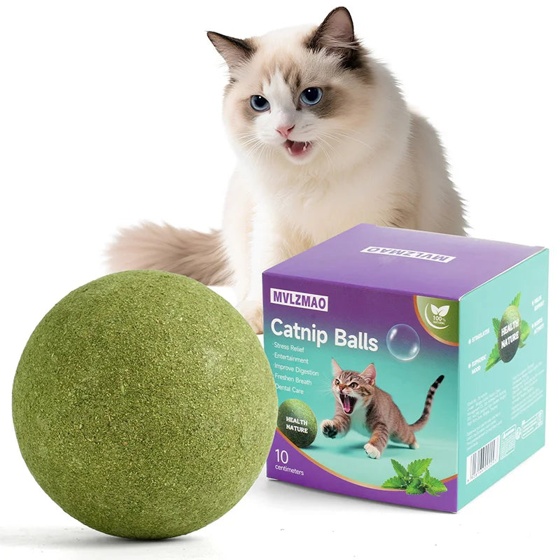 Natural Catnip Ball Toy For Cats Self-Hi Relieving Stuffy Indoor