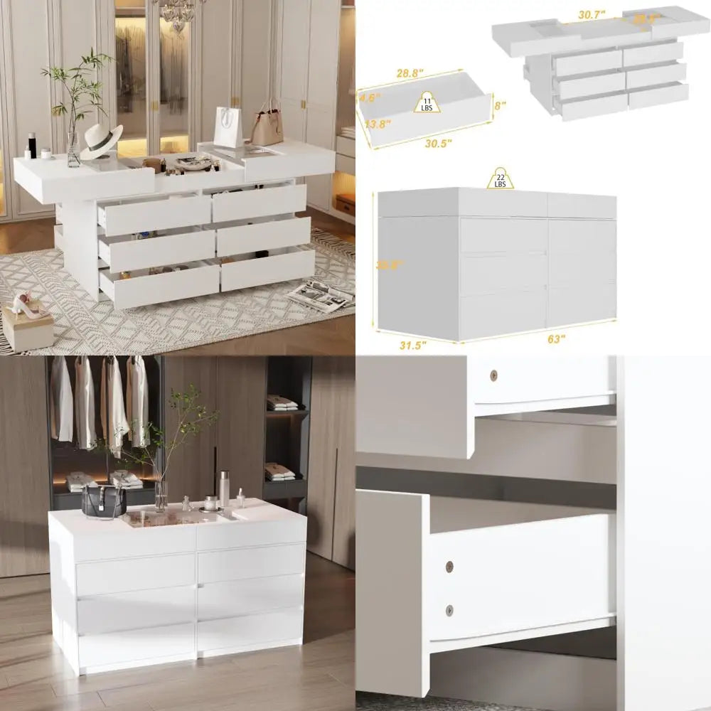 MKDK Glass Display Cabinet With Walk In Island For Jewelry
