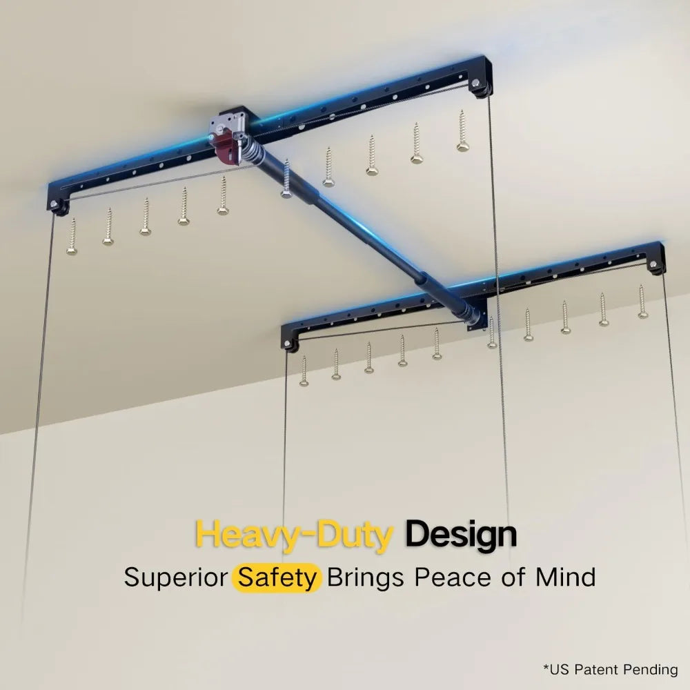 Adjustable Garage Ceiling Storage Rack 250lb Capacity