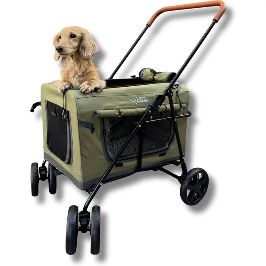 Ticify 2in1 Pet Stroller With Detachable Carrier For Travel