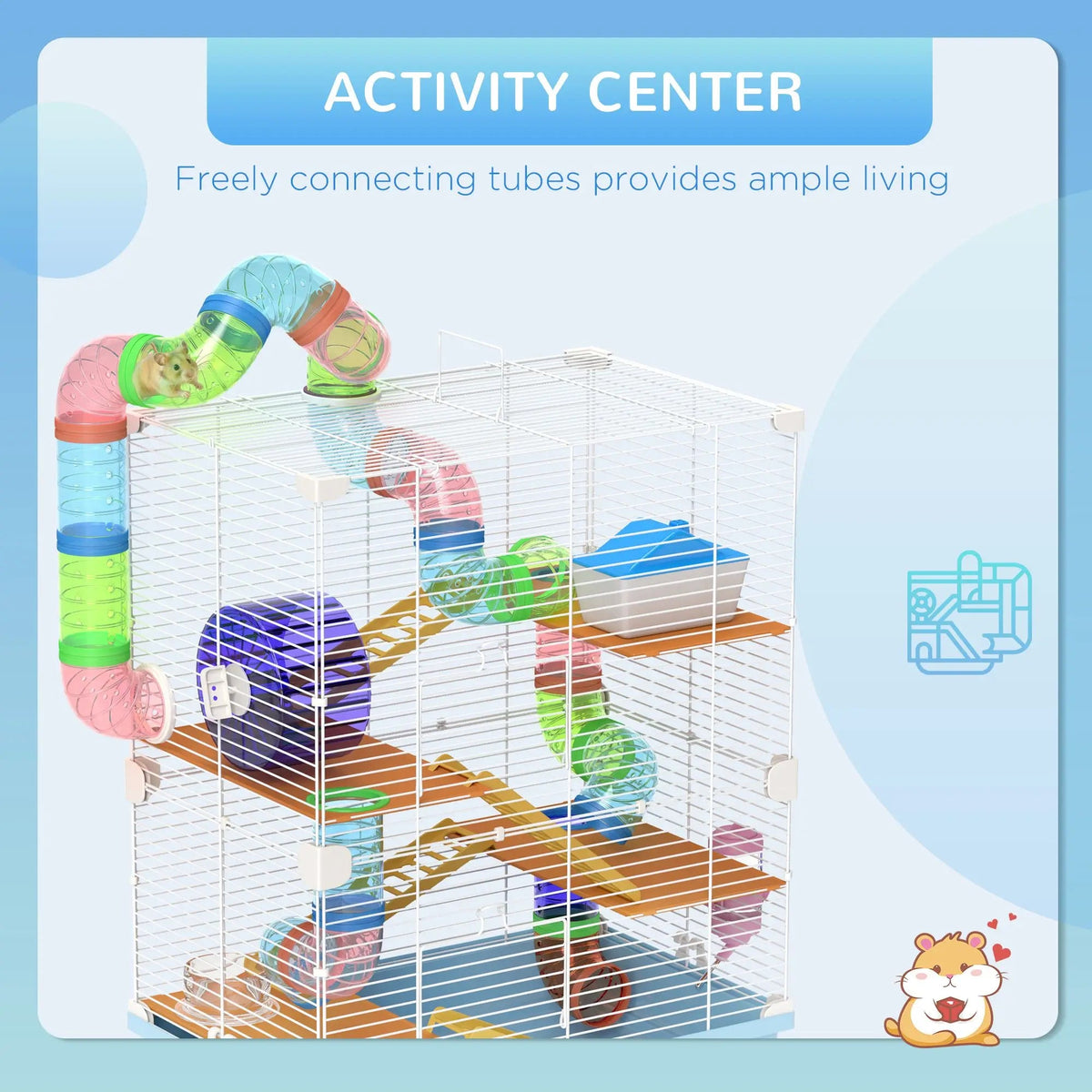 Portable 5-Tier Hamster Cage The Pet & Home Store