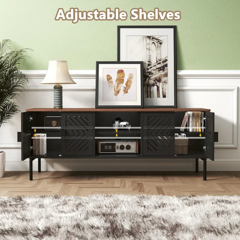 Modern Long TV Stand,Storage For 55-70 Inch TV,Living Room,63 Inch, Custom