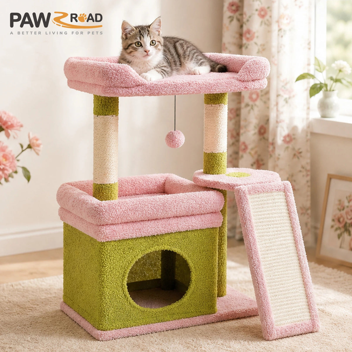 Cat Tree for Indoor Cat Tower with Sisal Scratching Post The Pet & Home Store