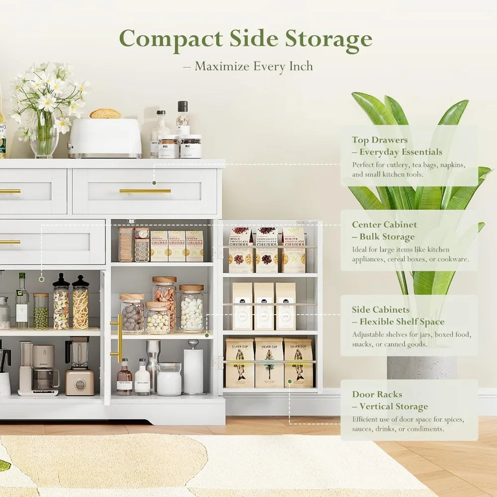 Concho Buffet Cabinet With Storage And Adjustable Shelves
