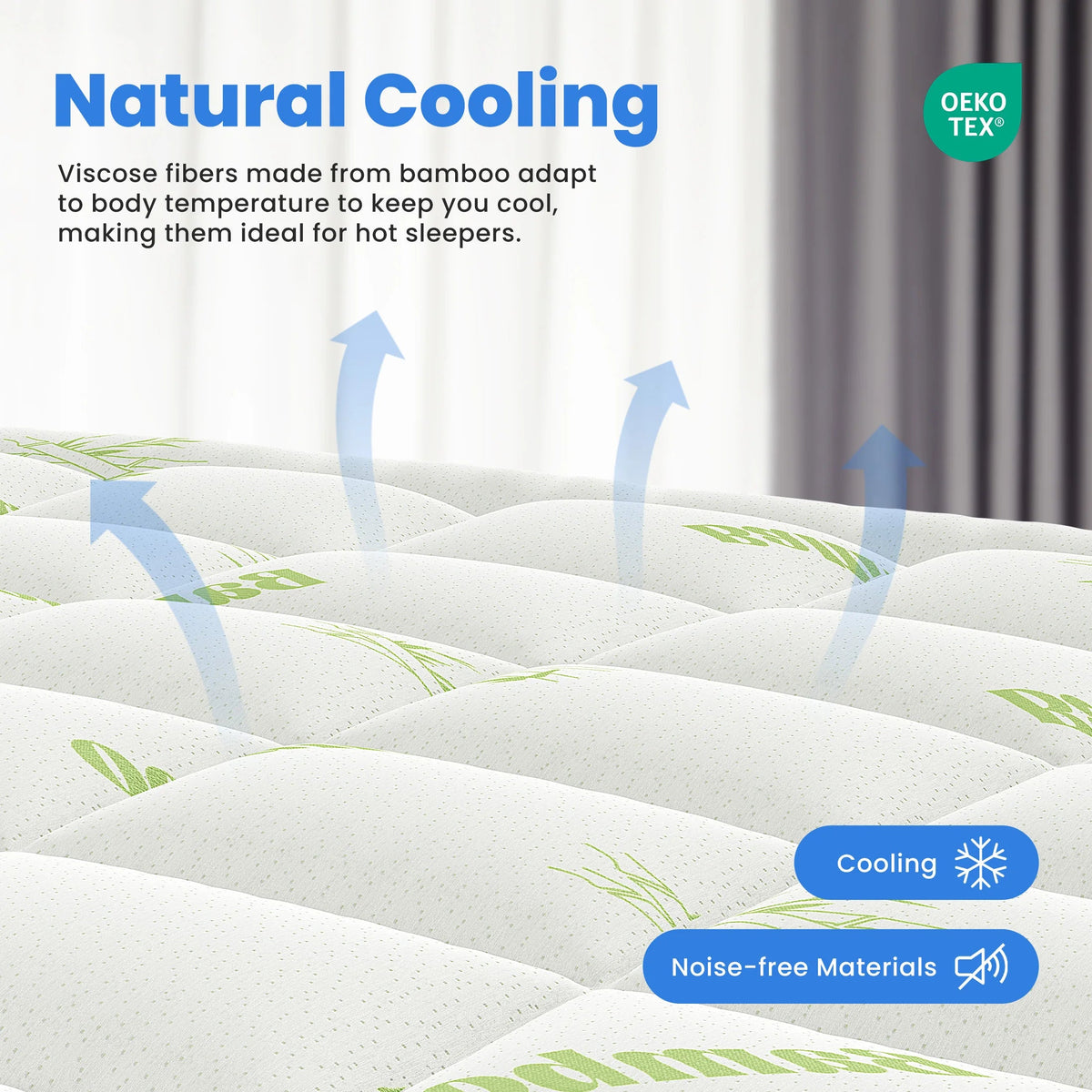 Soft Bamboo Mattress Topper (Various Sizes) The Pet & Home Store