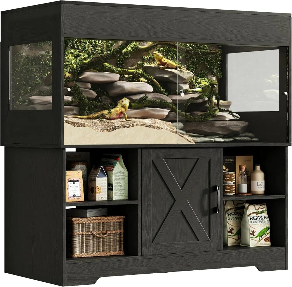 Reptile Tank With Stand For Bearded Dragon, Snake, Lizard