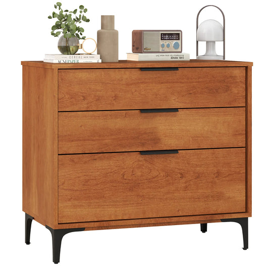 HOMASIS 3-Drawer Dresser With Metal Legs And Anti-Tip Kit