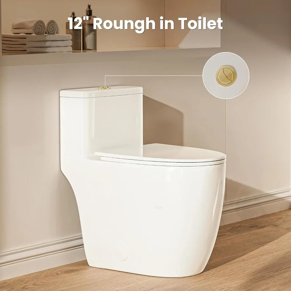 Elongated Toilet With 17.5 Inch Comfort Height Dual Flush