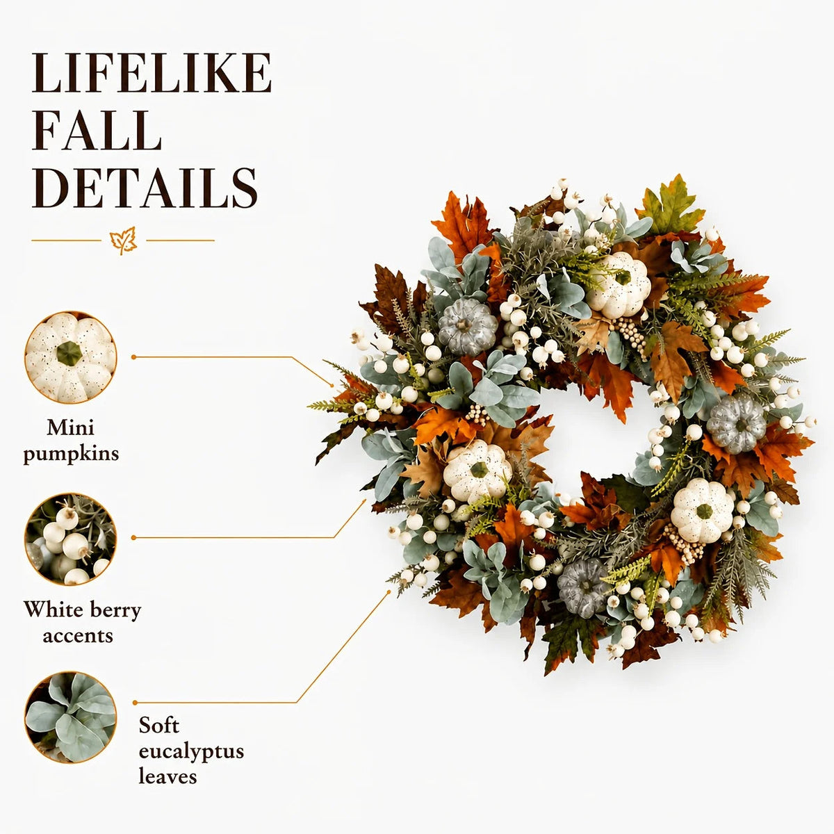 Thanksgiving Wreaths for Front Door The Pet & Home Store