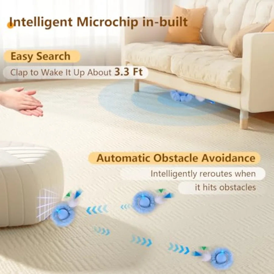Interactive Cat Toy Ball Automatic Rolling Motion For Indoor Cats