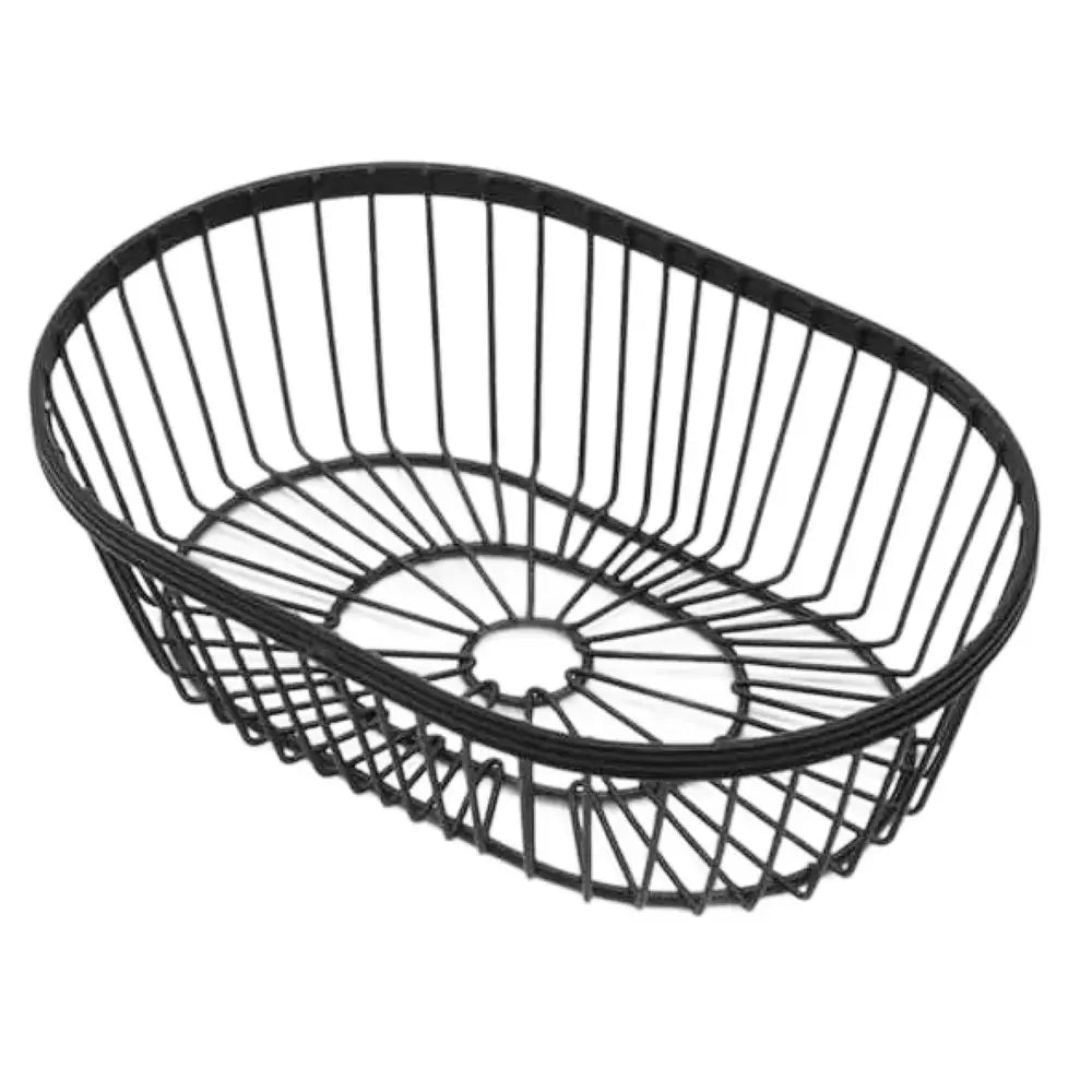Wire Basket Oval Black 9 L x 6 W x 2 3/4 H