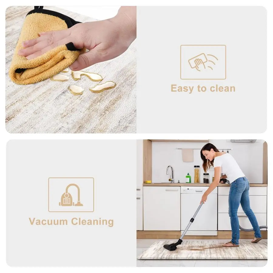 Anti Fatigue Kitchen Mats 2 Piece Memory Foam Cushioned
