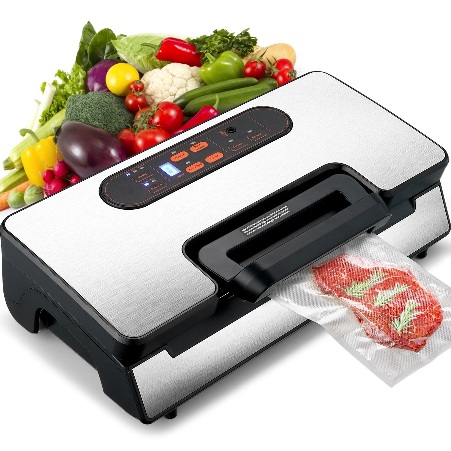 SucceBuy 90Kpa 130W Vacuum Sealer Machine With Free 10pcs Bags