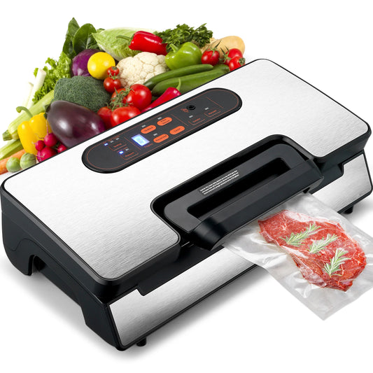SucceBuy 90Kpa 130W Vacuum Sealer Machine With Free 10pcs Bags