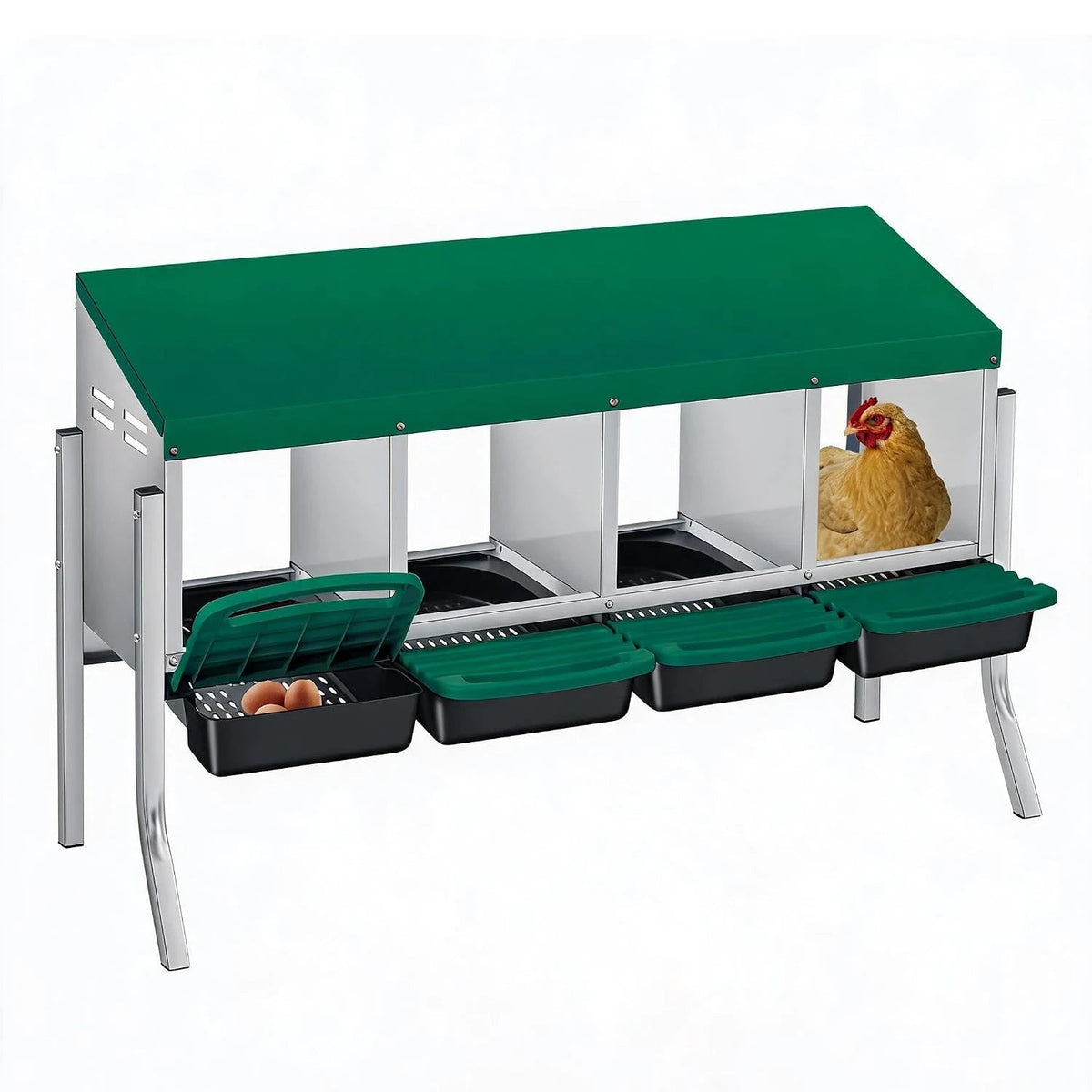 Chicken Nesting Box with Pull-Out Egg Collector Trays The Pet & Home Store