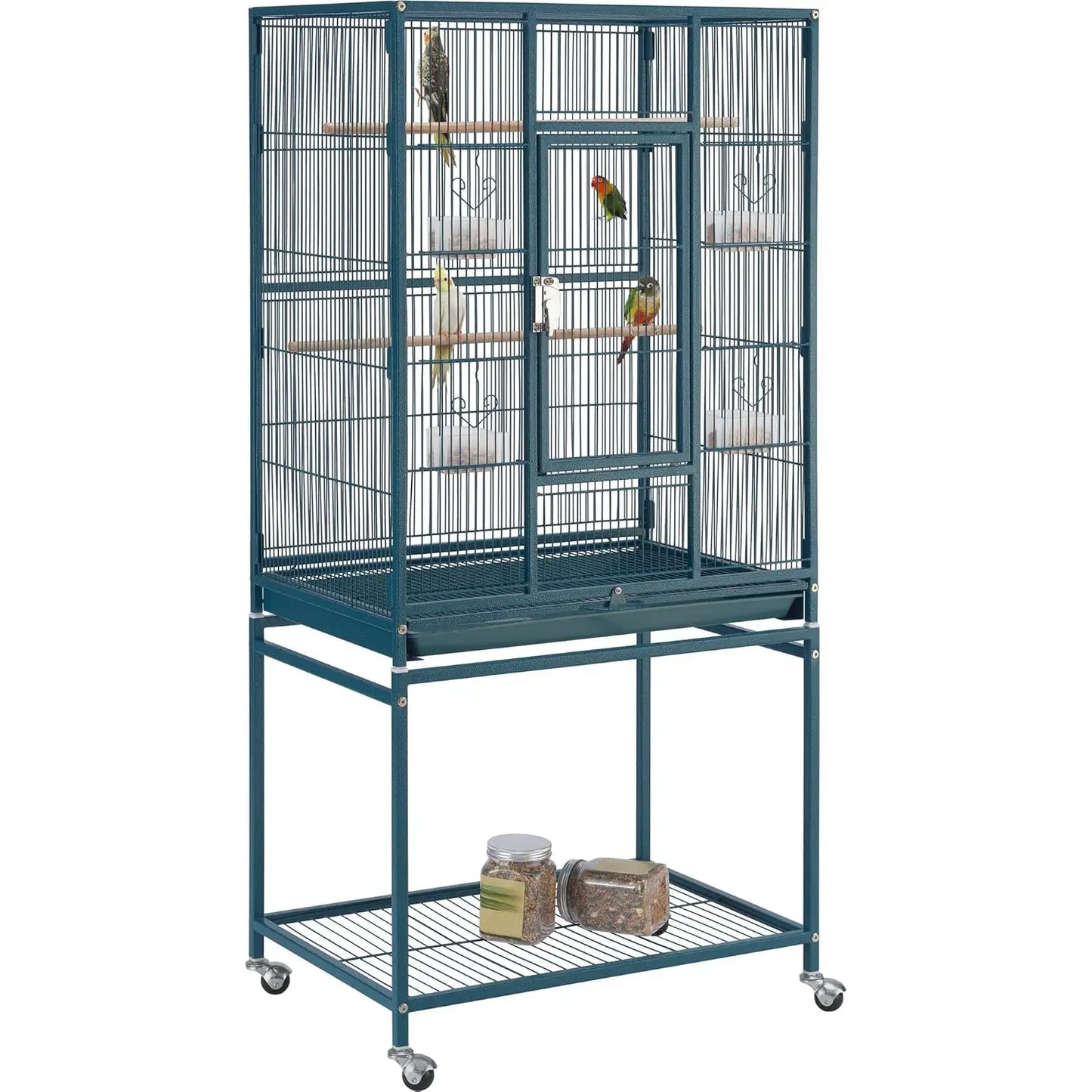 Wrought Iron Parrot Cage Stand For Small Birds And Parakeets