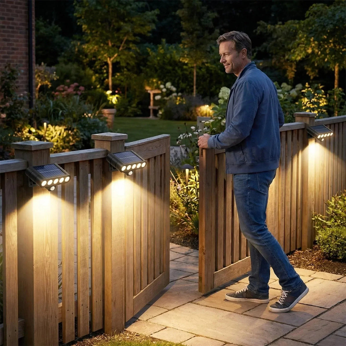 4 PACK Solar Outdoor Spotlights 1200mAh Lawn Flag Lights Landscape LED Ground Lights Walkway Driveway Landscape Camping Li-ion 18650 battery Gardens Trees And Courtyards Pathway Lights Lamp The Pet & Home Store