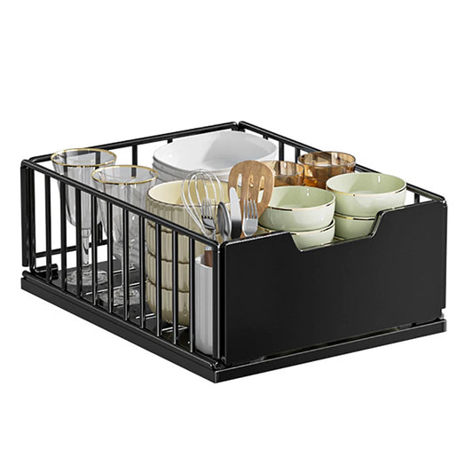 TWISTER.CK Pull Out Cabinet Organizer Carbon Steel Foldable Drawers