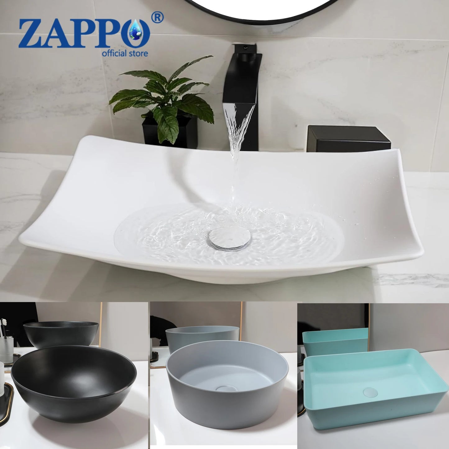Torayvino Vessel Sink Stone Resin Washbasin Above Counter