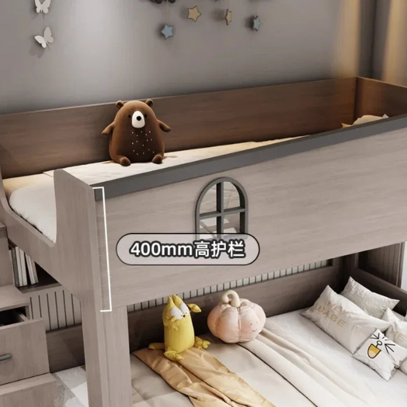 MDNG Bunk Bed With Drawers And Staircase Loft For Kids