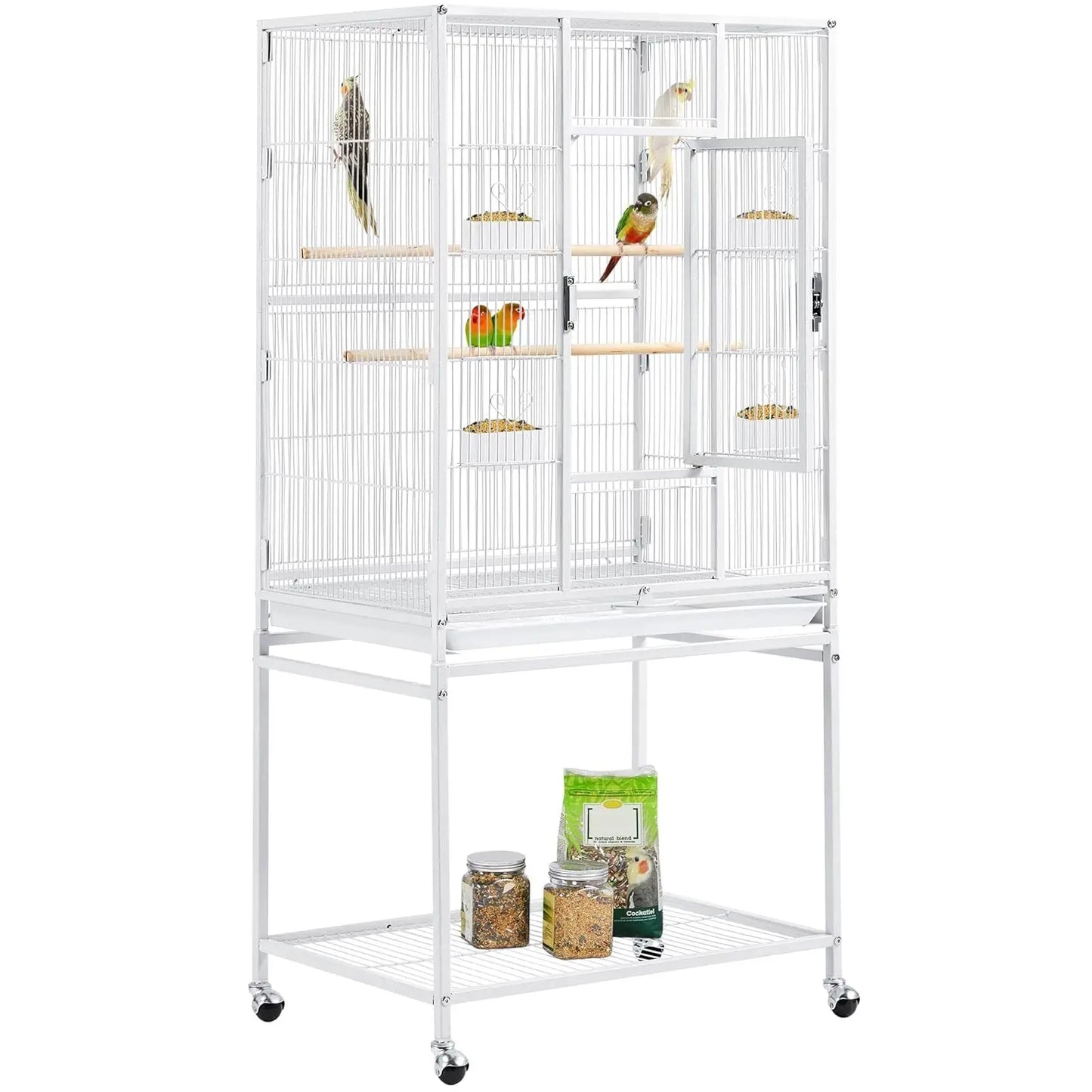 Wrought Iron Parrot Cage Stand For Small Birds And Parakeets